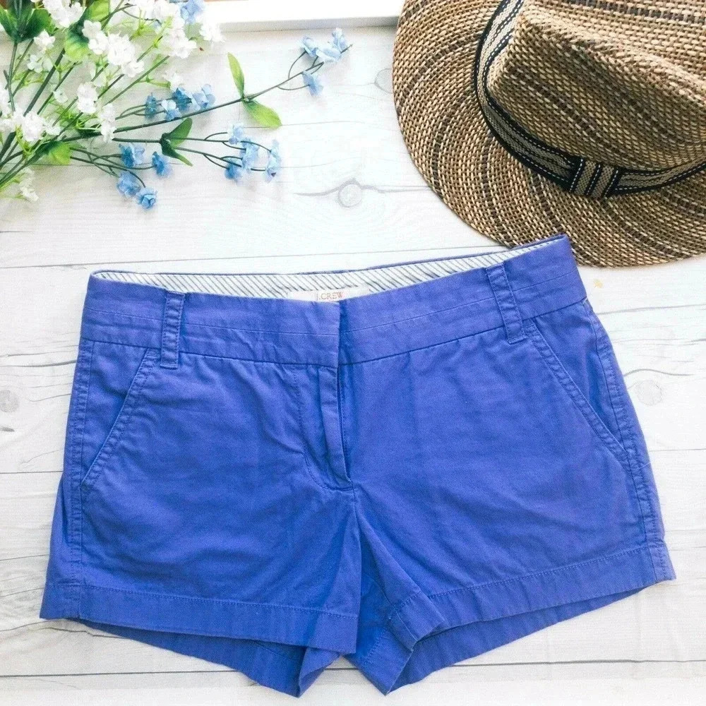 J.Crew Chino Broken In Blue 100% Cotton Shorts Boho Boho‎ Sheek Outdoor Summer